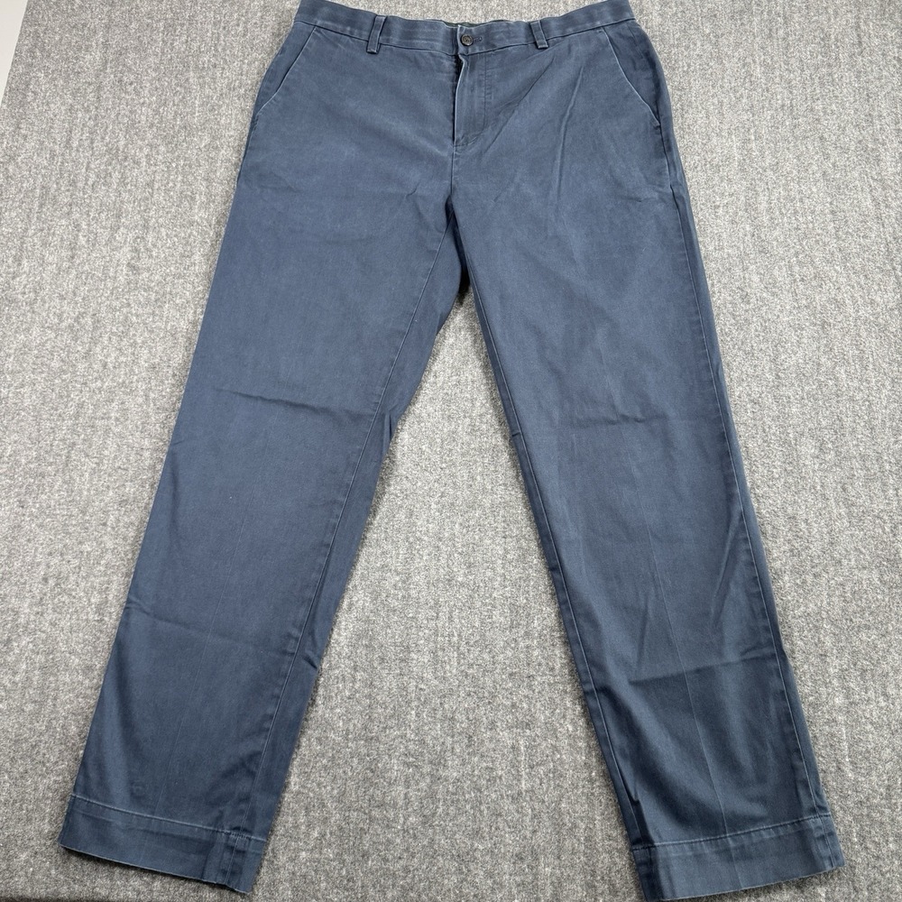 Brooks Brothers Advantage Chino Mens 36x32 Blue Regular Fit Stretch Pants